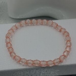 Elegant Pink Crystal Beaded Bracelet B305